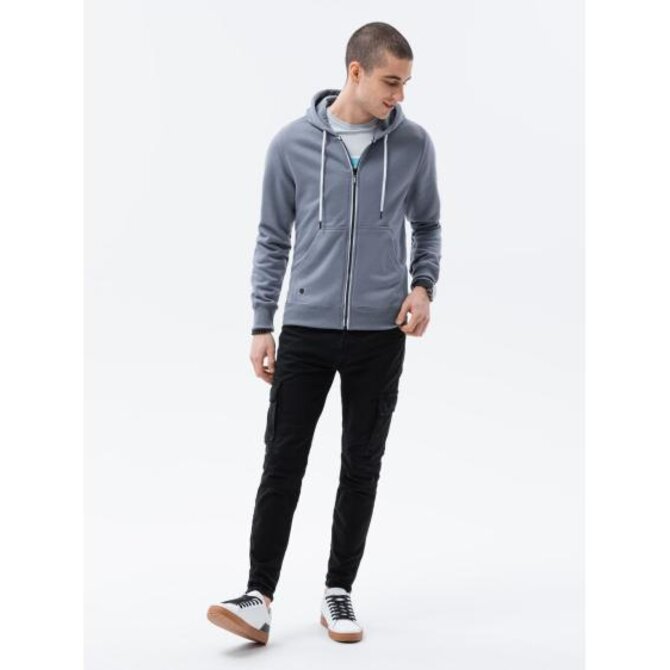 Pánská mikina na zip ALONZO modré Modrá, S