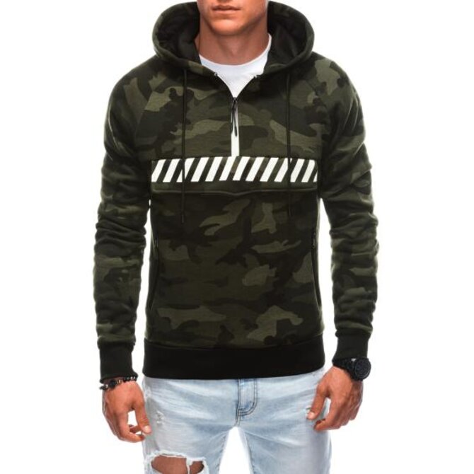 Pánská mikina B1601 zelená Zelená, XXL