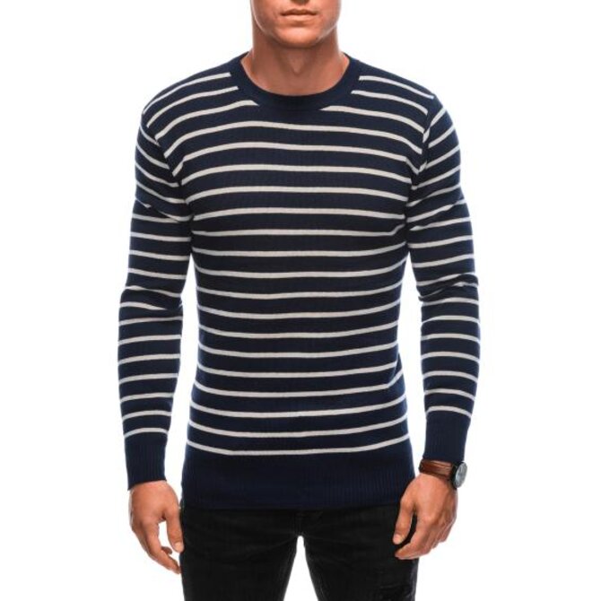Pánský svetr E220 tmavě modrý Námořnická modrá, XXL/3XL