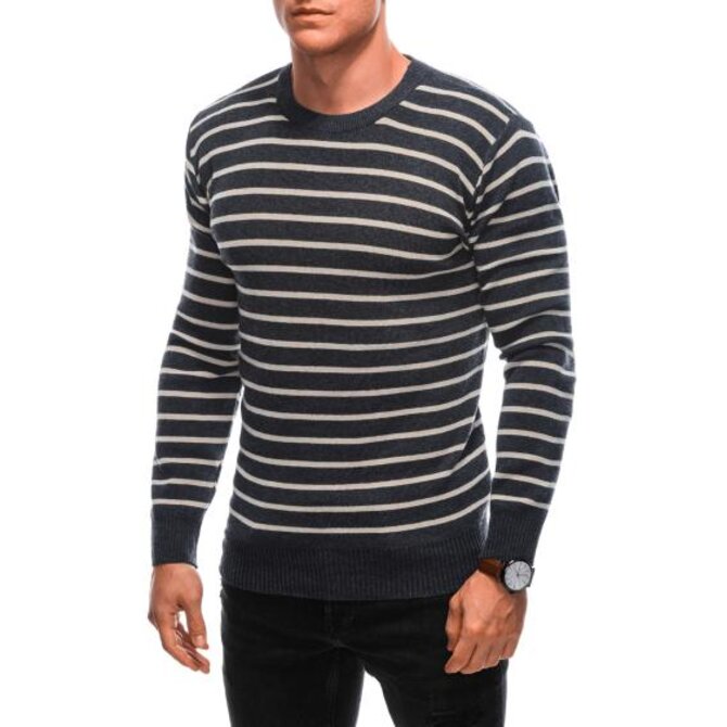 Pánský svetr E220 tmavě šedý Tmavě šedá, XXL/3XL