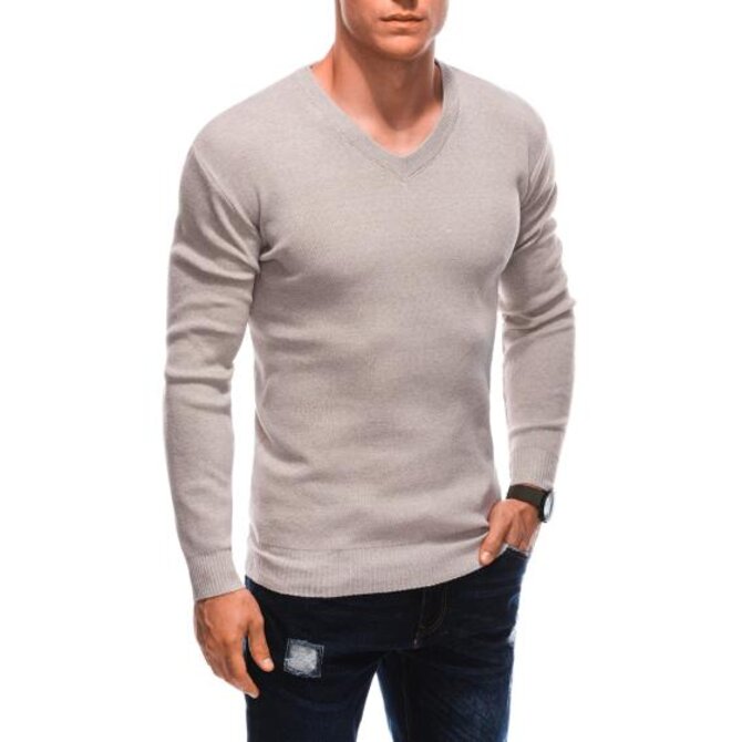 Pánský svetr E230 béžový Béžová, XXL/3XL