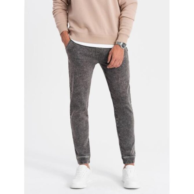 Pánské džínové kalhoty JOGGERS šedé