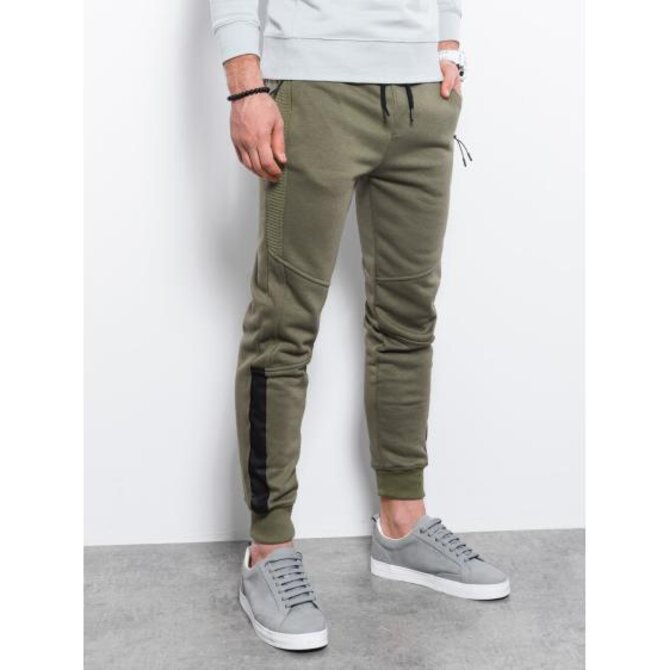 Pánské tepláky TERENCE khaki barva Khaki, XL