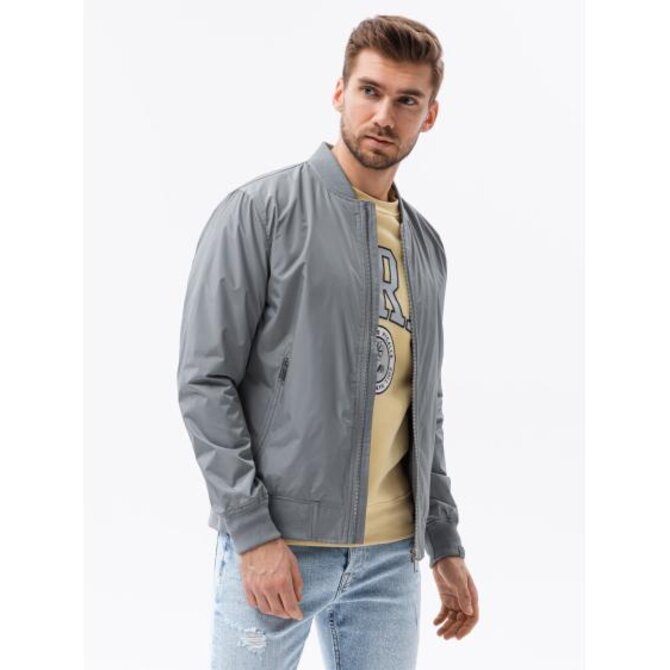 Pánská bunda bomber MORGAN šedá Šedá, M