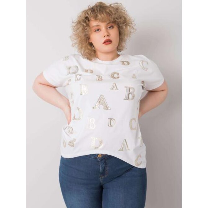 Dámská halenka plus size SABINA bílá Bílá, Univerzální