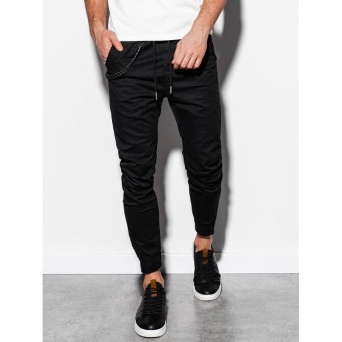 Pánské kalhoty joggers PHILIP černé Černá, XL