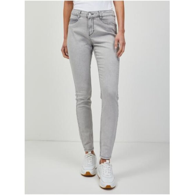 Světle šedé skinny fit džíny Šedá, 40