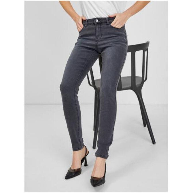 Šedé dámské skinny fit džíny Šedá, 34