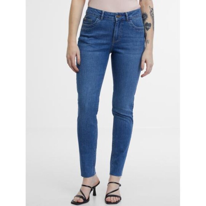 Modré dámské skinny fit džíny Modrá, 36