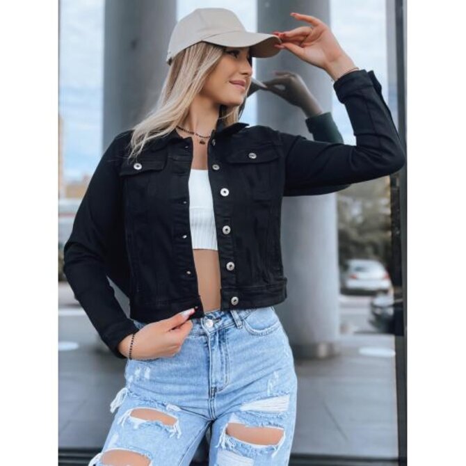 Dámská džínová bunda CELESTIALCHIC černá Černá, L