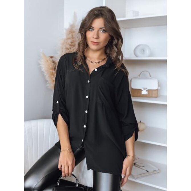 Dámská košile oversize RANCH černá Černá, Univerzální