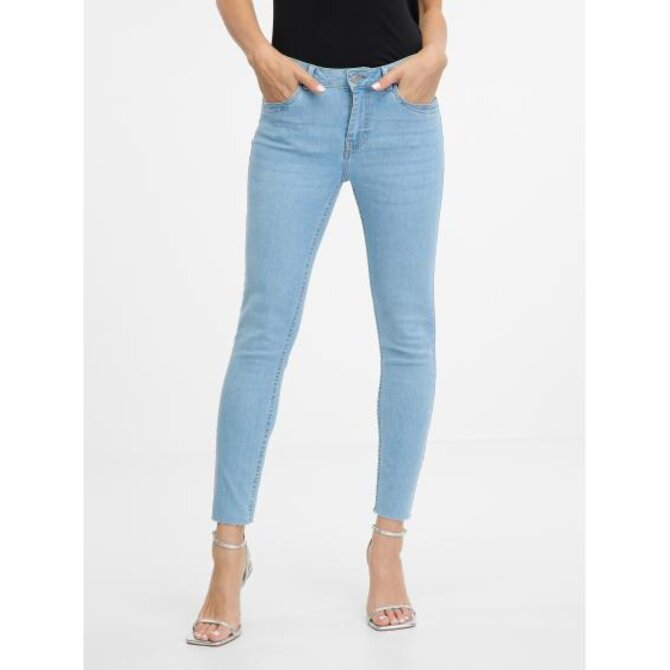 Světle modré dámské skinny fit džíny Světle modrá, 38