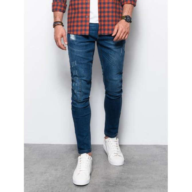 Pánské džíny SKINNY FIT modré Modrá, XXL