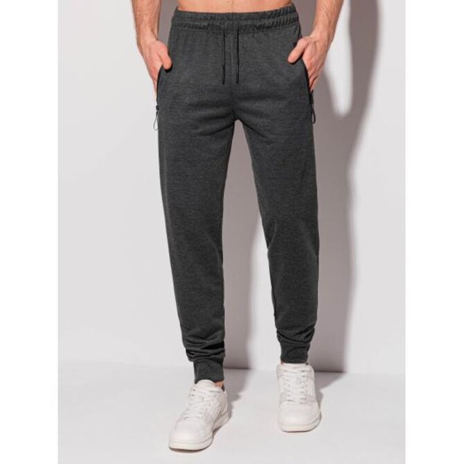 Pánské tepláky P1325  tmavě šedé Tmavě šedá, XL/XXL