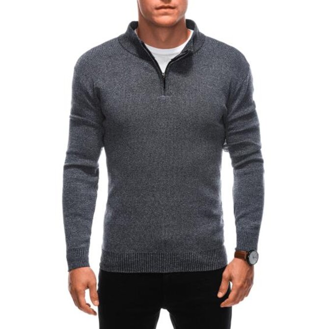 Pánský svetr E222 tmavě šedý Tmavě šedá, XXL/3XL