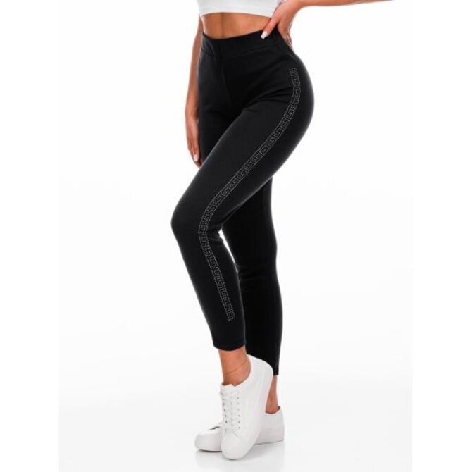 Dámské legíny PLR237 černé Černá, XXL/3XL