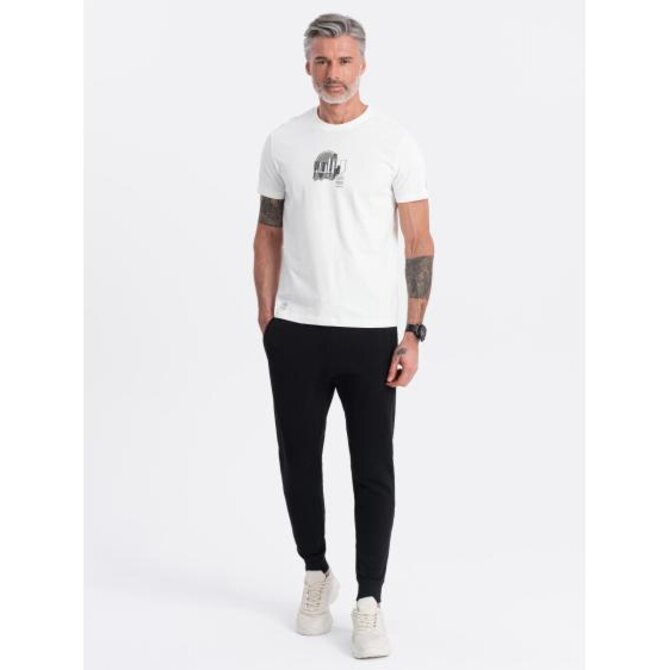 Pánské tepláky jogger černé Černá, M