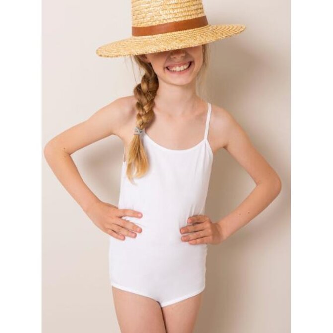 Bílé body pro dívky Bílá, 104