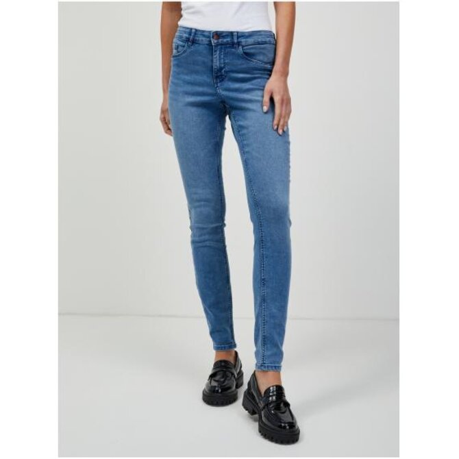 Modré skinny fit džíny Modrá, 40