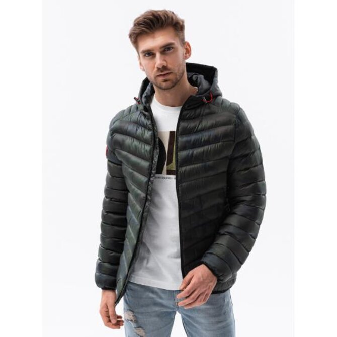 Pánská prošívaná bunda CODY maskáčová zelená Khaki, XL