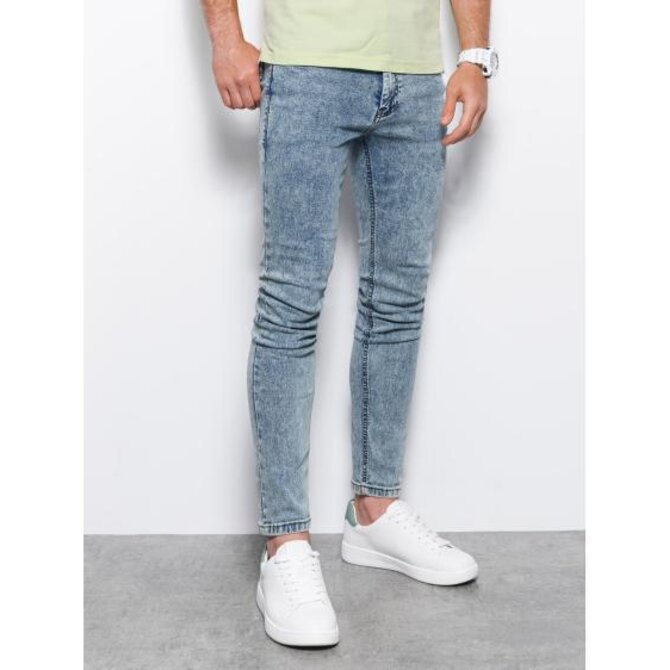 Pánské džíny SKINNY FIT světle modré Modrá, XL