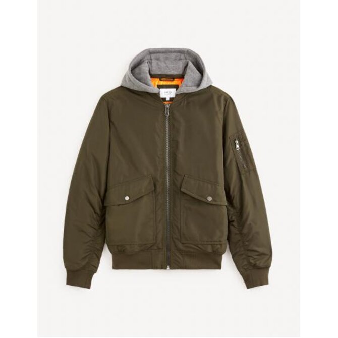 Bunda bomber s kapucí Fujameshoo Khaki, M