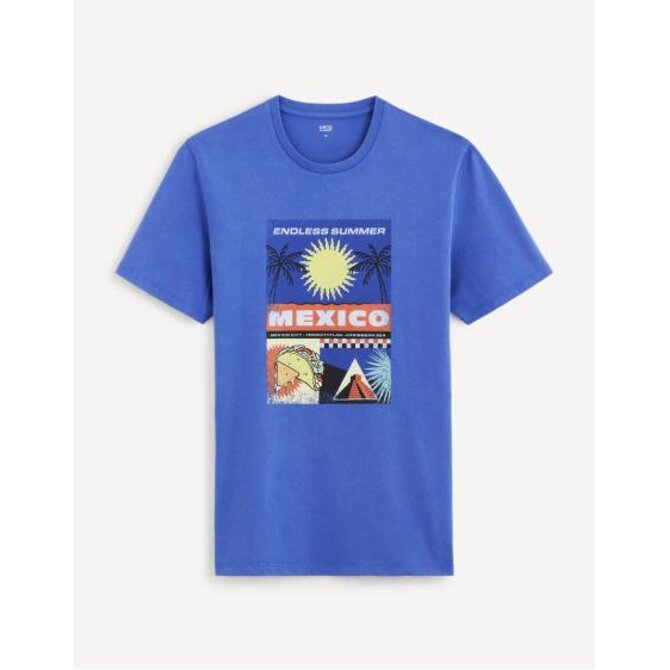 Tričko s potiskem Dexico Modrá, M