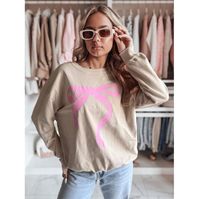 Dámská mikina one size oversize SOFTTIE cappuccion Karamelová, Univerzální