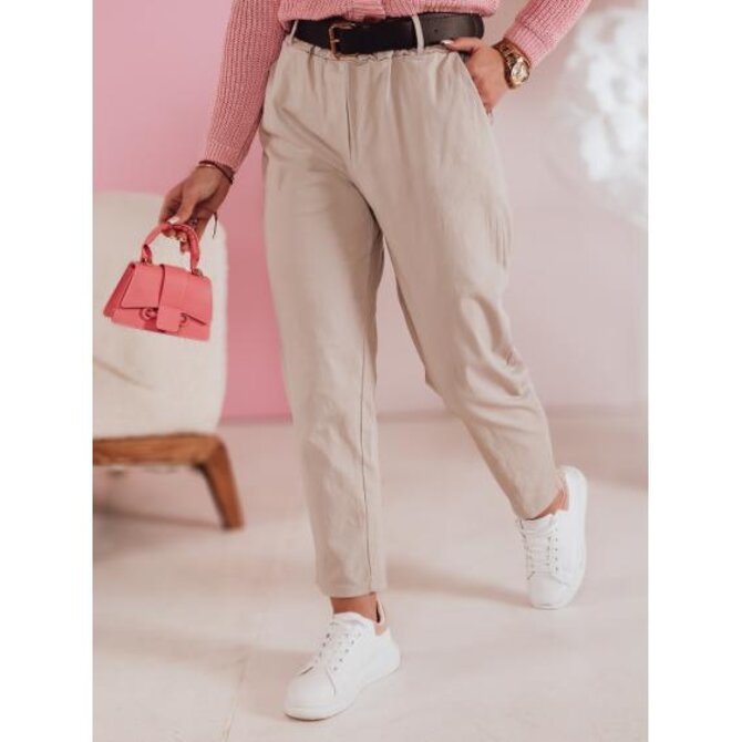 Dámské kalhoty s páskem SOFELIA mokka Karamelová, Univerzální