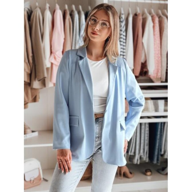 Dámské sako RESIDAL, jedna velikost, oversize, modrá Světle modrá, Univerzální