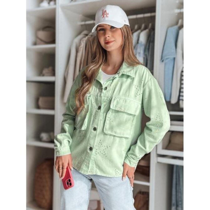 Dámská přechodová bunda one size s hvězdami STRASHINE mátová Světle zelená, Univerzální