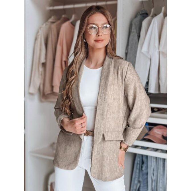 Dámské oversize sako SOFT LOVE tmavě hnědá Karamelová, Univerzální