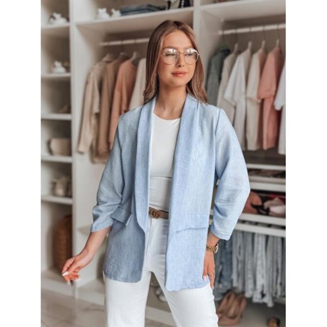 Dámské oversize sako SOFT LOVE světle hnědá Modrá, Univerzální