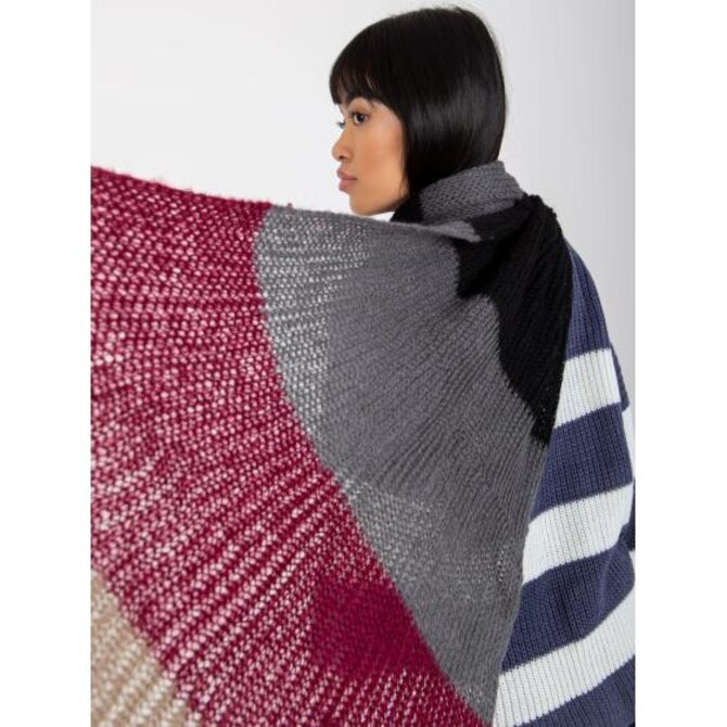 Szalik damski dla kobiet COLIA w kolorze szarym i bordowym Kaštanová, Univerzální