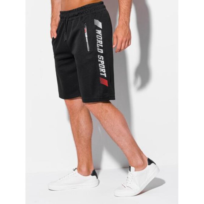 Pánské kraťasy teplákové  DANIEL černé Černá, L/XL
