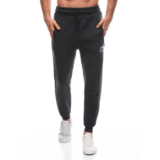 Pánské tepláky P1449 tmavě šedé Tmavě šedá, XL/XXL