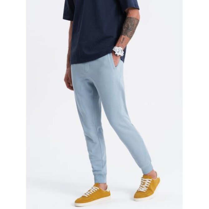 Pánské tepláky jogger modré Modrá, XXL