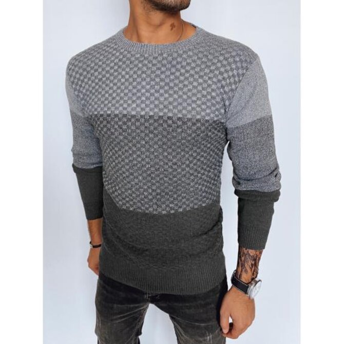 Pánský svetr LINA šedý Vícebarevný, 2XL/3XL