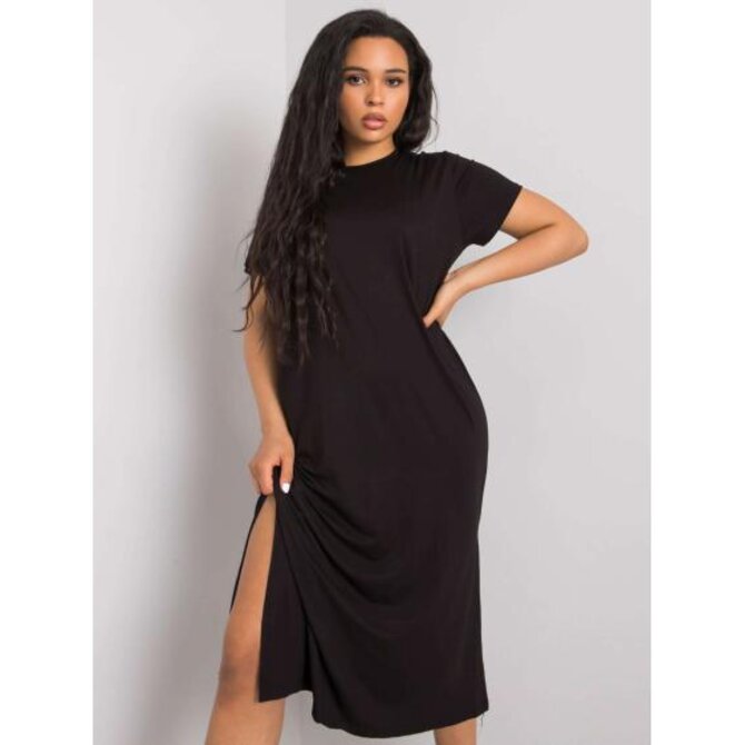 Dámské šaty plus size NANETTE černé Černá, XL