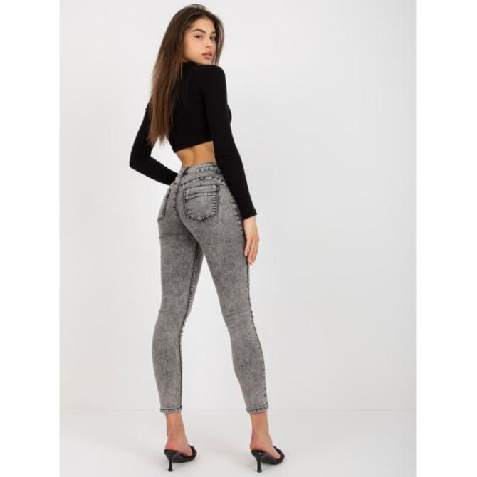 Dámské džíny SLIM tmavě šedé Tmavě šedá, XS