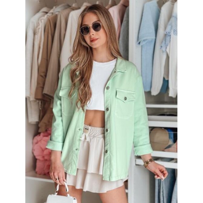 Dámská oversize košile OVERBOR mátová Světle zelená, Univerzální