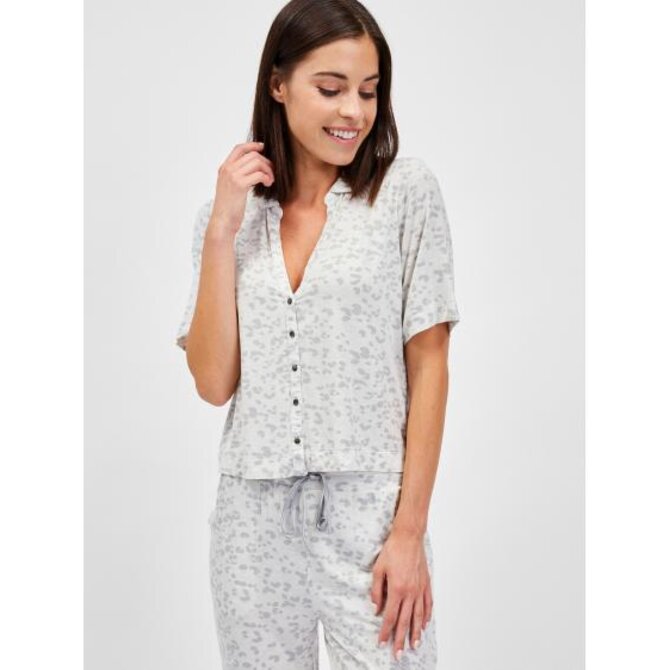 Pyžamový kabátek modal Bílá, XS