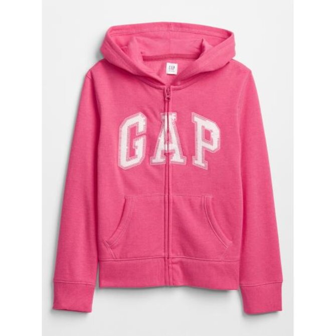 Dětská mikina GAP logo zip Růžová Růžová, XS