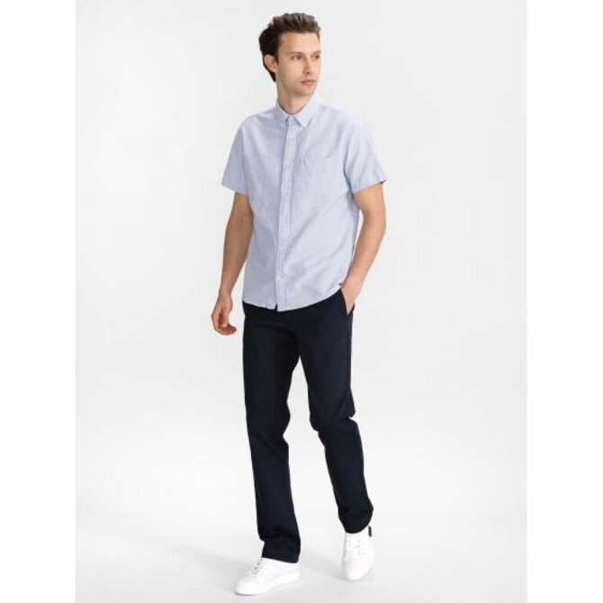 Kalhoty modern khaki in straight fit GapFlex Modrá, 30X32