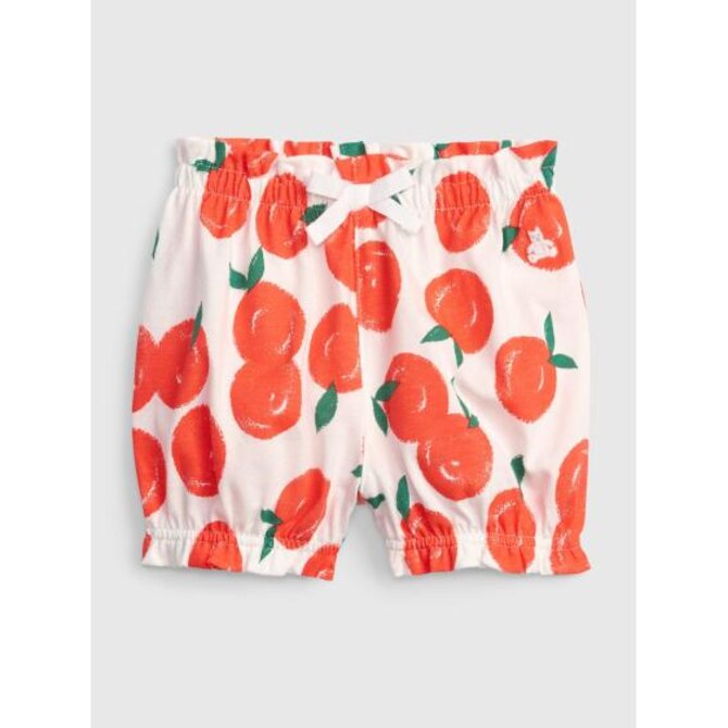 Baby kraťasy z organické bavlny Oranžová, 3-6M