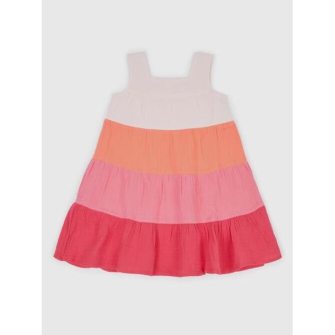 Dětské volánkové šaty Růžová, 18-24M