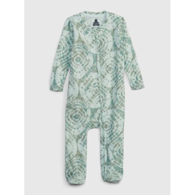 Baby batikovaný overal na zip Zelená, 0-3M