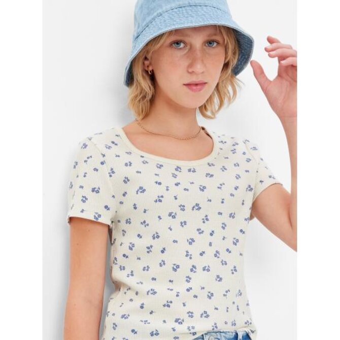 Teen vzorované tričko Ecru, 18/20