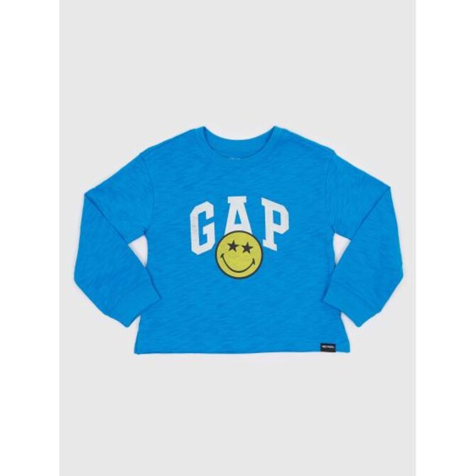 Dětské tričko GAP & Smiley® Modrá, 18-24M