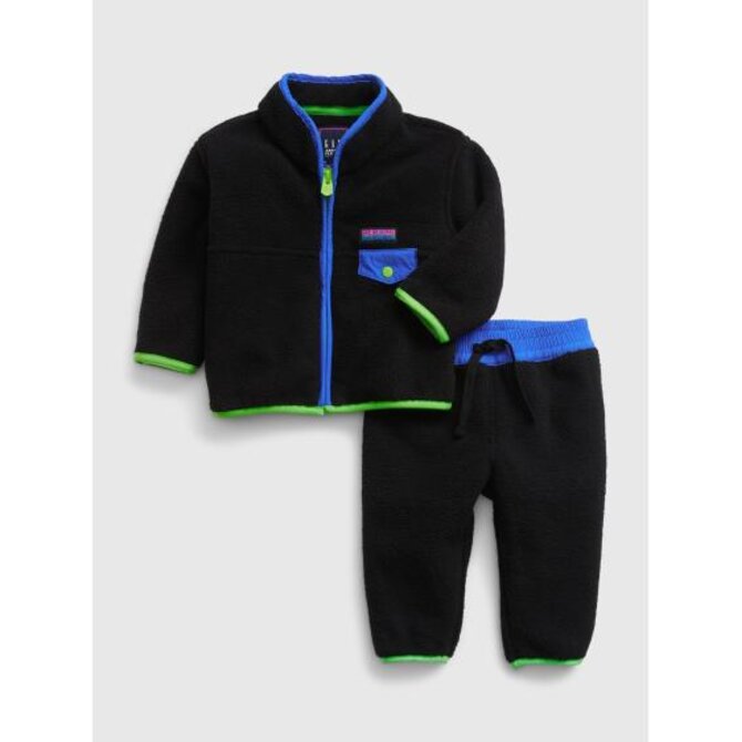 Baby fleece souprava artic Černá, 3-6M